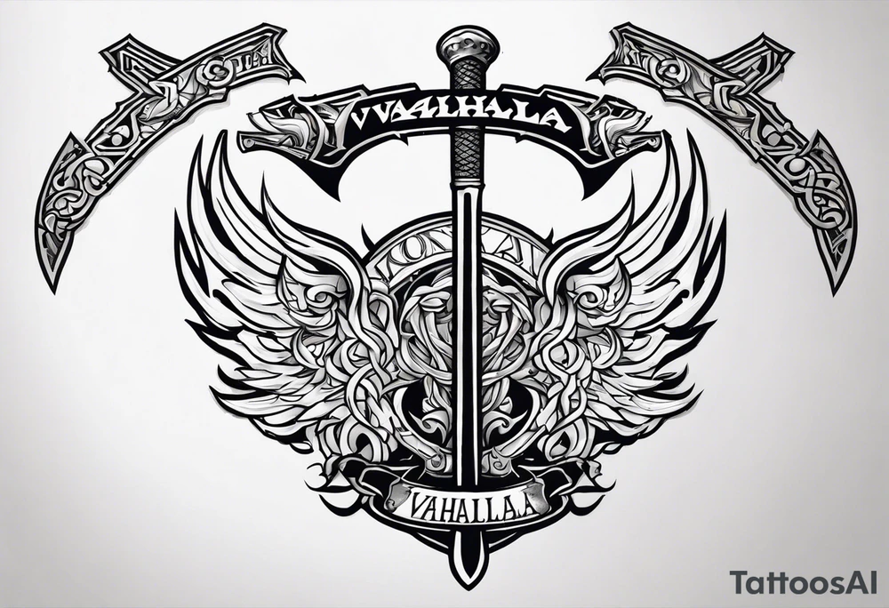 Valhalla chains
 sword tattoo idea