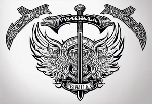 Valhalla chains
 sword tattoo idea