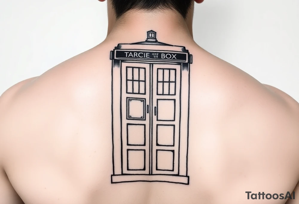 tardis in comic book panel tattoo idea
