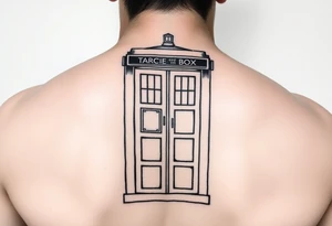 tardis in comic book panel tattoo idea
