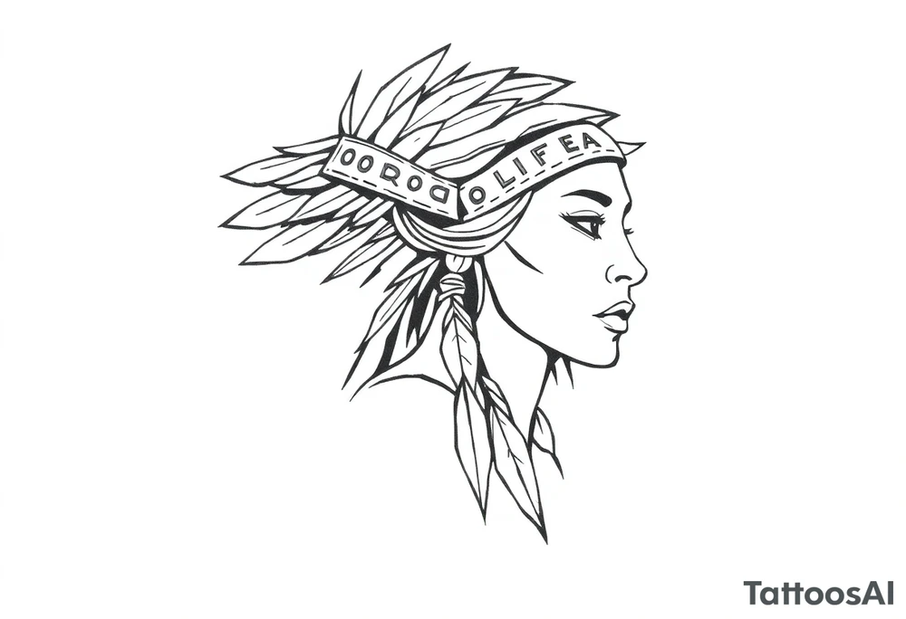 Native American female tattoo idea