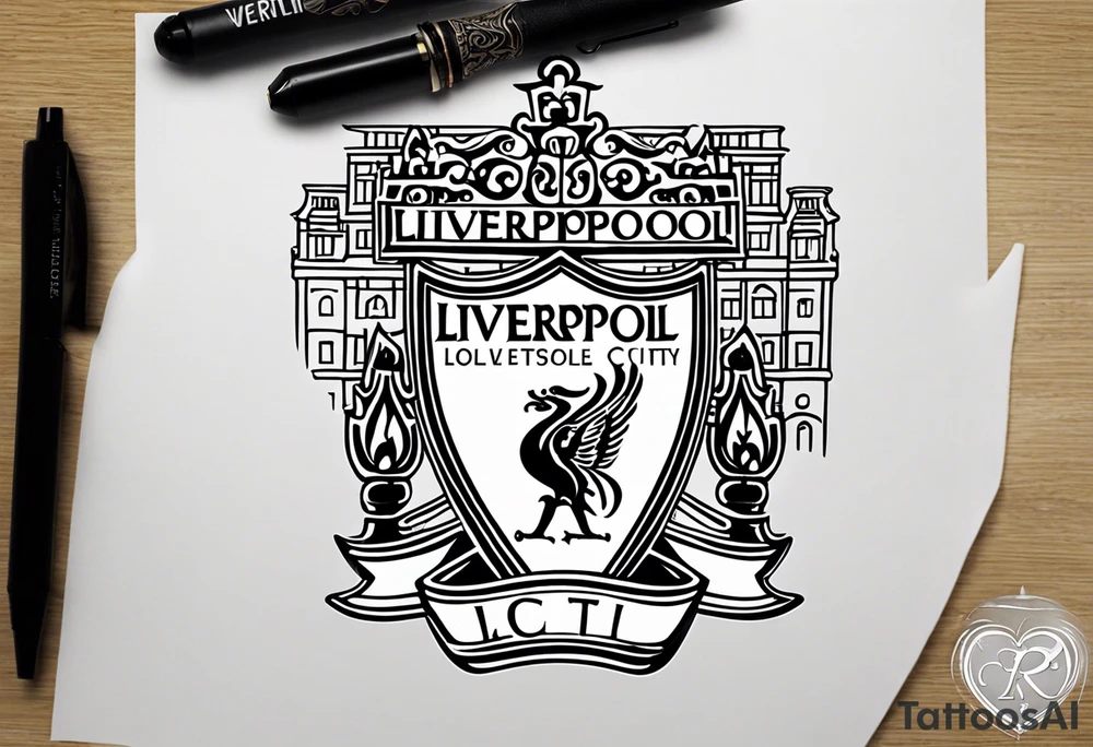Small tattoo for a woman who love the Liverpool city, I would like to write the name of the city creating a heart shape tattoo idea