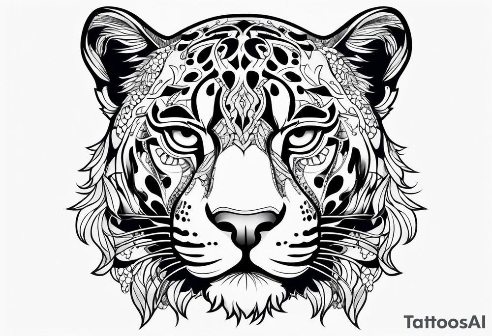 Jaguar head tattoo idea