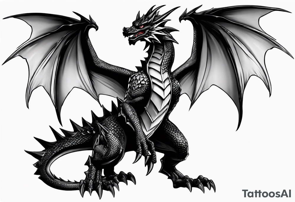 Yu-Gi-Oh red-eyes black dragon tattoo idea