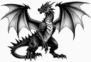 Yu-Gi-Oh red-eyes black dragon tattoo idea