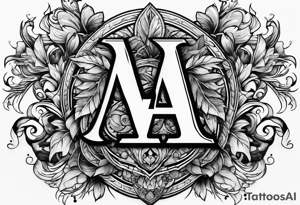the letters A W R tattoo idea