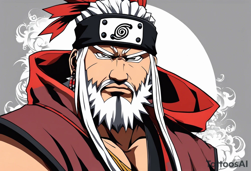 Sage mode jiraiya from the anime naruto tattoo idea