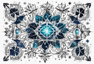 Constellation, leon, snowflake tattoo idea