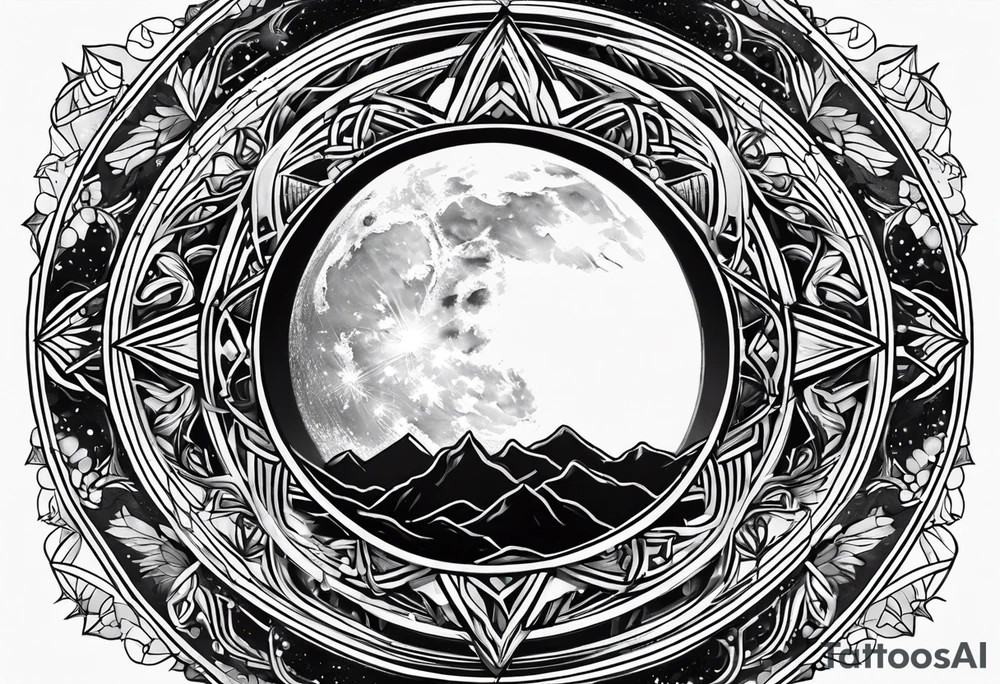 sacred moon tattoo idea