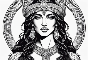 greek goddess tattoo idea