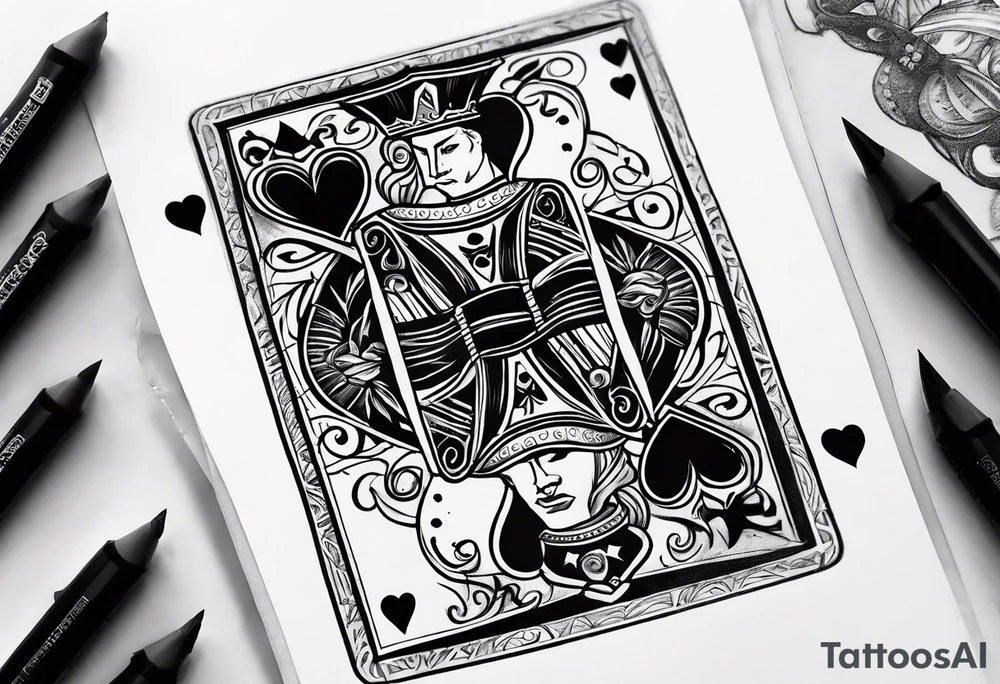 Jack of hearts card tattoo idea