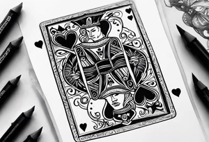 Jack of hearts card tattoo idea