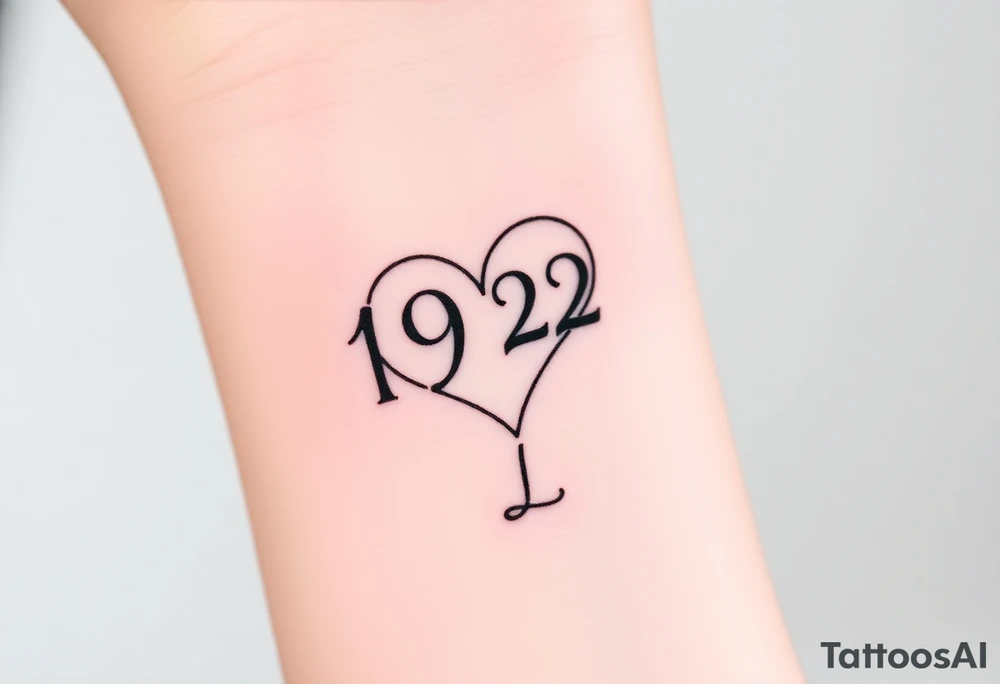 Heart with 192 in the middle and a L connected to the end of teh heart tattoo idea