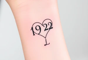 Heart with 192 in the middle and a L connected to the end of teh heart tattoo idea