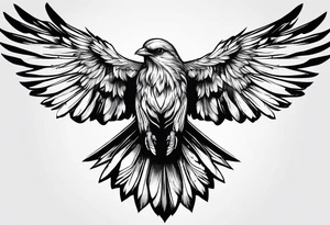 Beautiful bird flying to freedom tattoo idea