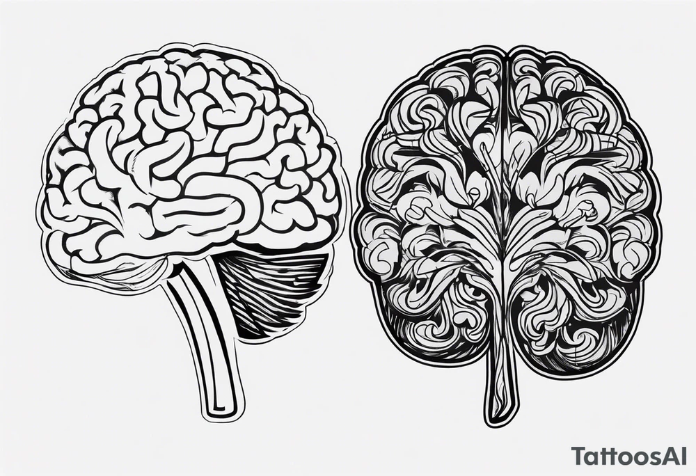 brain having trama tattoo idea