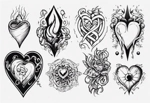through thick and thin with a heart tattoo idea