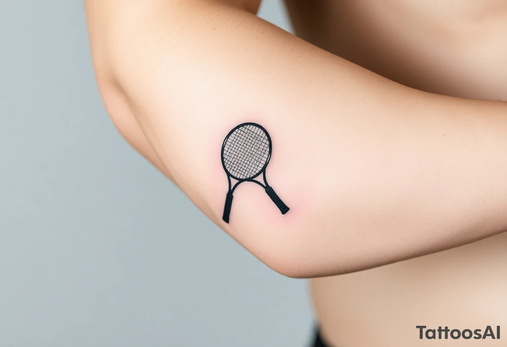 Racket sports tattoo which should have table tennis, badminton and tennis tattoo idea
