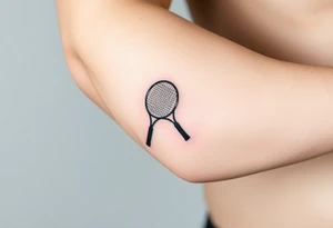 Racket sports tattoo which should have table tennis, badminton and tennis tattoo idea