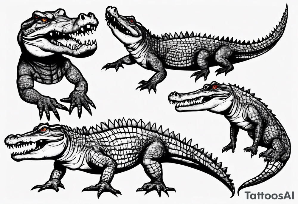 crocodile tattoo idea
