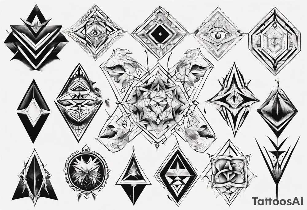 Geometrical symmetry tattoo idea