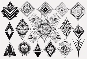 Geometrical symmetry tattoo idea