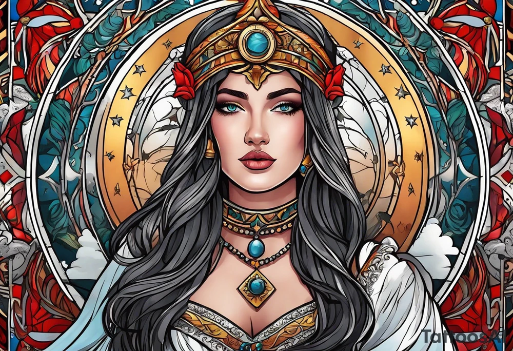 A tarot card design tattoo idea