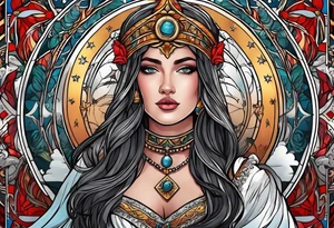A tarot card design tattoo idea