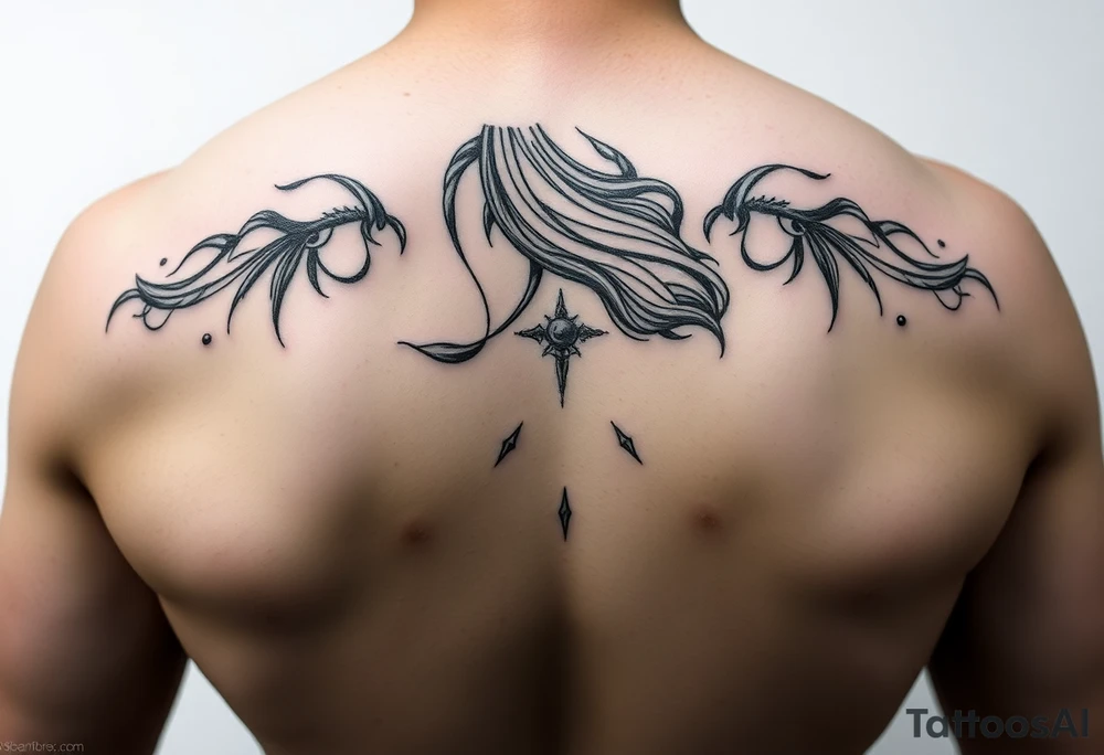 Topless woman tattoo idea