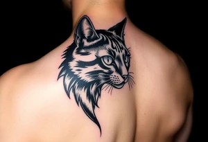 black cat tattoo idea