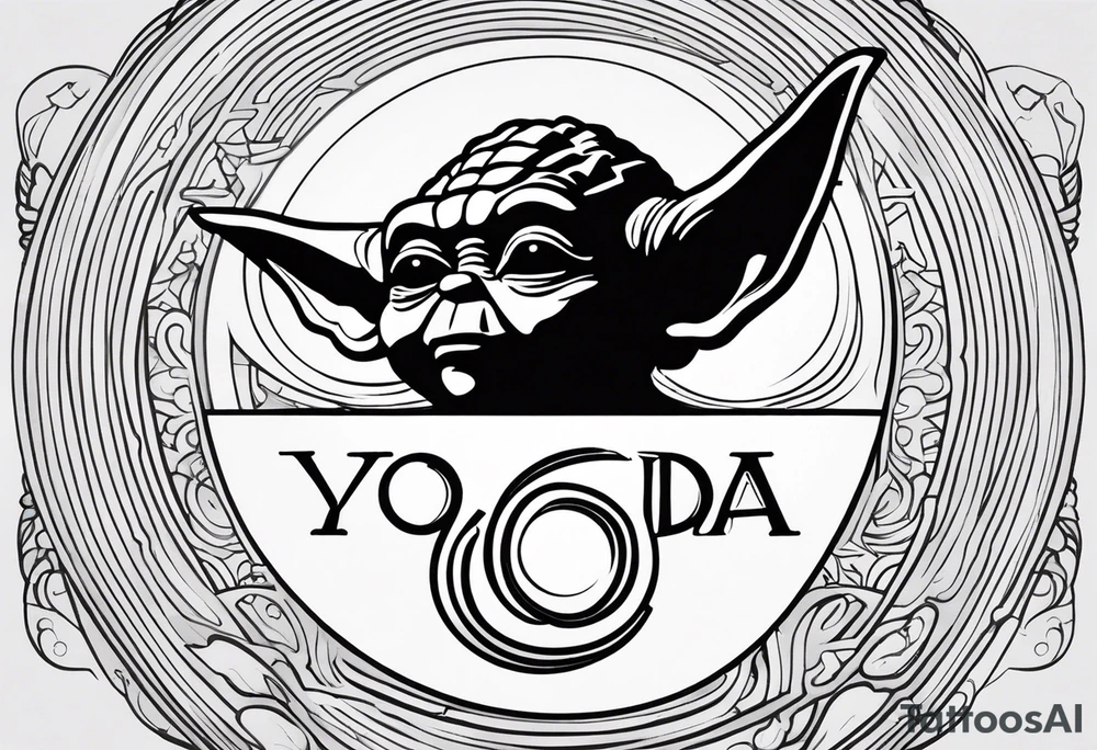 The name yoda with o being a planet tattoo idea