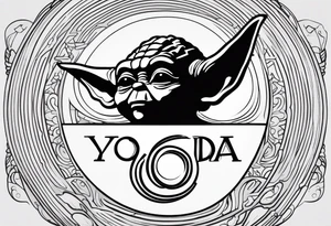 The name yoda with o being a planet tattoo idea