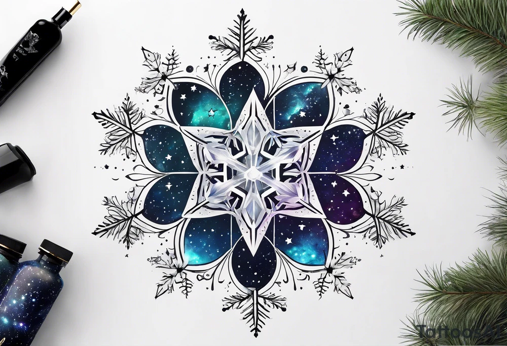 Constellation, animal, snowflake tattoo idea