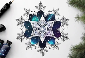 Constellation, animal, snowflake tattoo idea