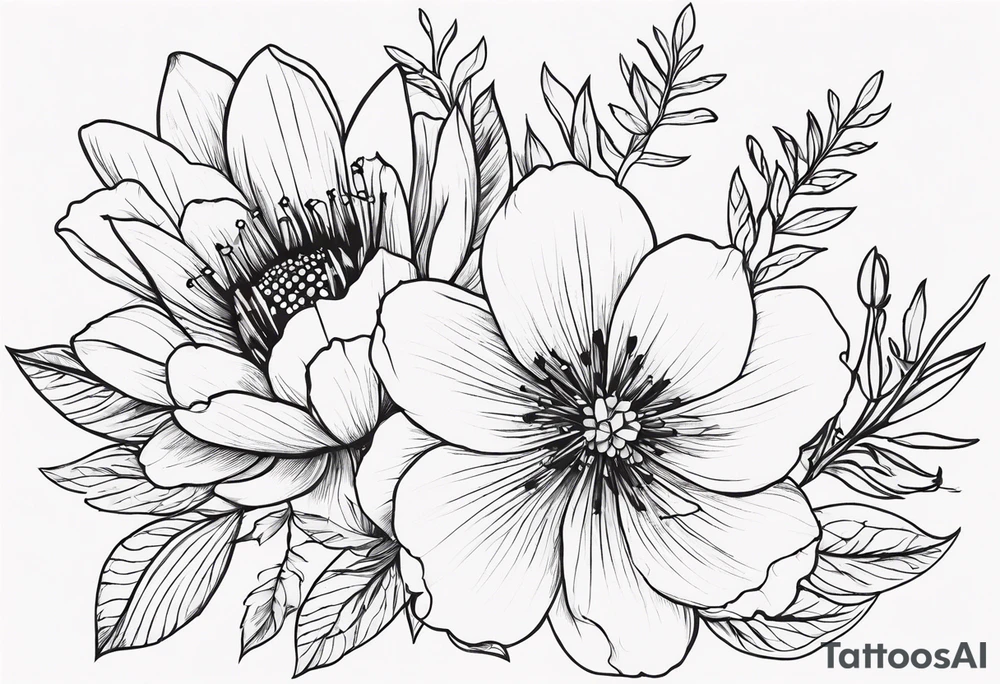 floral western tattoo idea