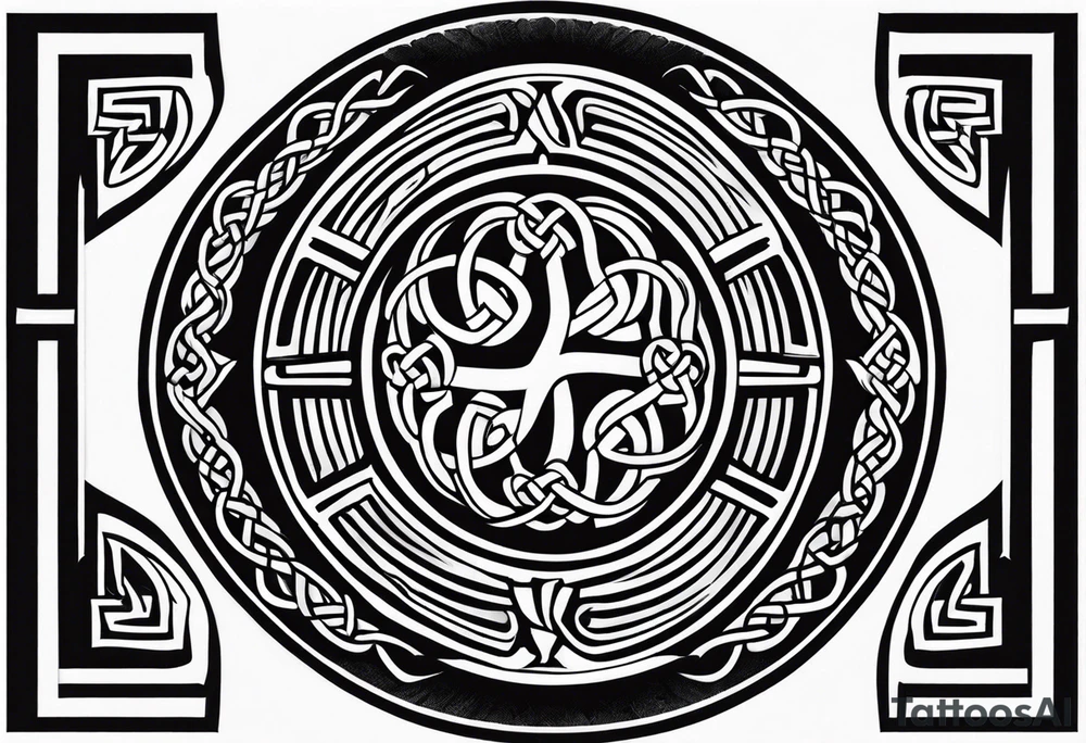 Celtic bands and a black power fist tattoo idea