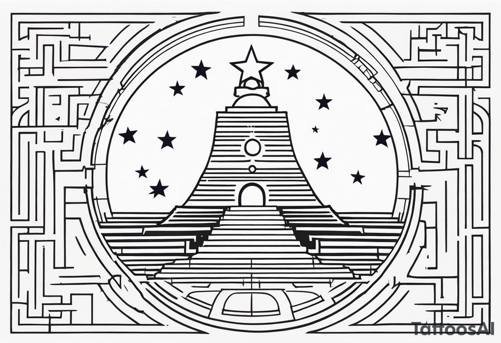 Bell, Maze, tracks, North Star, Graveyard, Mask, Eternal, Rewind, tattoo idea