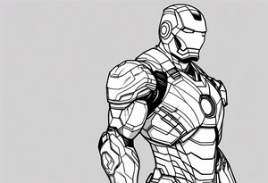 iron man side vieuw tattoo idea