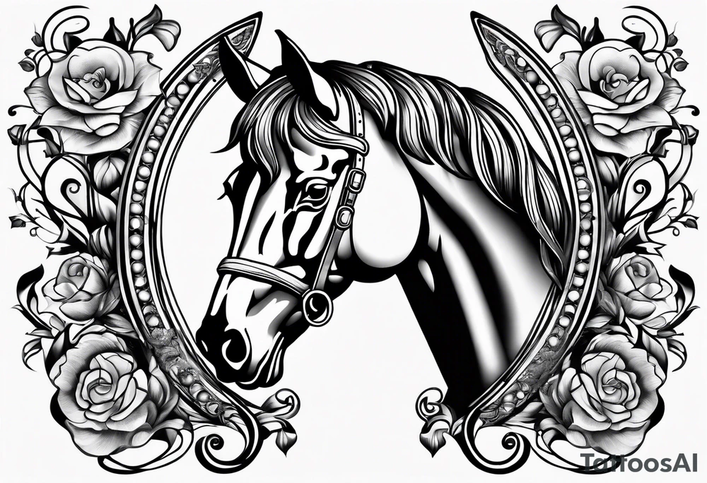 horse shoe tattoo idea