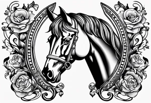 horse shoe tattoo idea