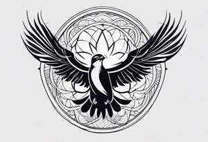 Create minimalistic tatoo symbolising freedom to live anywhere in the world. It should be peaceful and respectful. tattoo idea