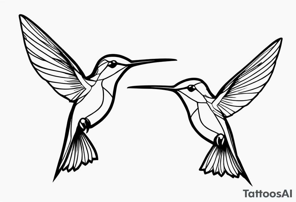 two hummingbirds tattoo idea