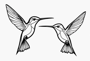 two hummingbirds tattoo idea