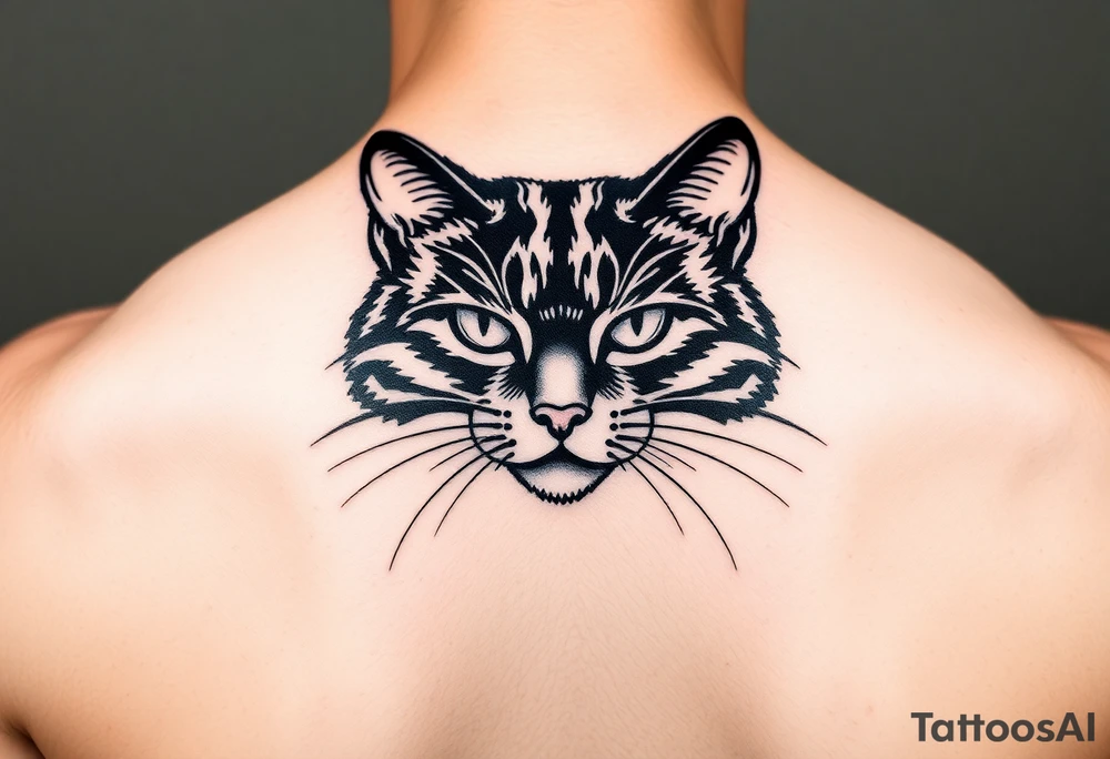 black cat tattoo idea