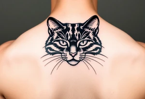 black cat tattoo idea