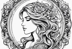 Virgo, ruling planet and element tattoo idea