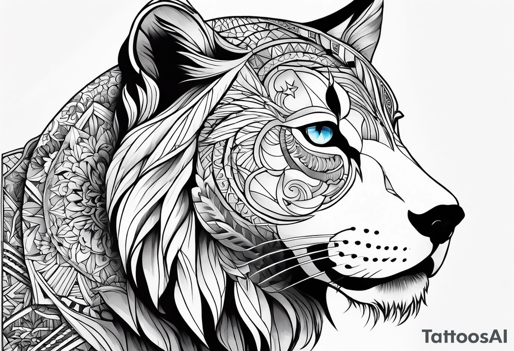 Healing with animals as the symbol tattoo idea