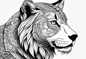 Healing with animals as the symbol tattoo idea
