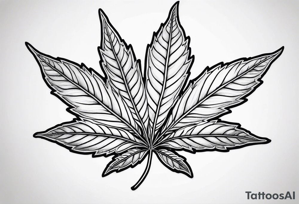 weed leaf's tattoo idea