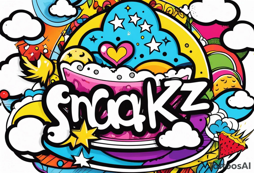Snackz Da Jeweler with clouds tattoo idea
